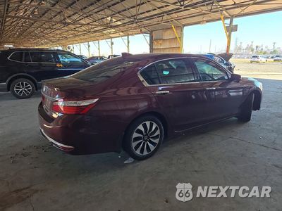 Trzecie zdjęcie samochodu z tyłu: 2017 HONDA ACCORD HYBRID EXL VIN:JHMCR6F52HC027346 - miniatura