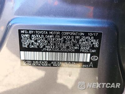 Zdjęcie 13 z 13 samochodu: 2018 LEXUS IS 300 VIN:JTHBA1D26J5062934 - miniatura