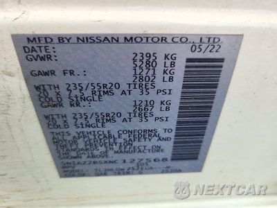 Zdjęcie 13 z 13 samochodu: 2022 NISSAN MURANO SV VIN:5N1AZ2BSXNC127568 - miniatura