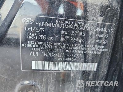 Zdjęcie 13 z 13 samochodu: 2020 HYUNDAI ELANTRA LIMITED VIN:5NPD84LF7LH554211 - miniatura