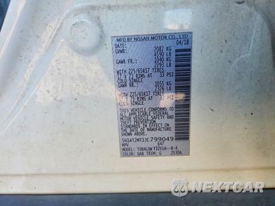 Zdjęcie 14 z 14 samochodu: 2018 NISSAN ROGUE SV VIN:5N1AT2MT1JC799049 - miniatura
