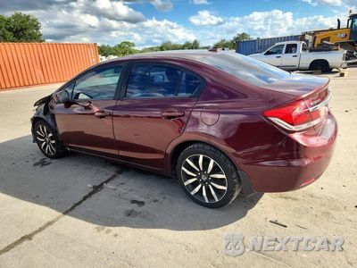 Drugie zdjęcie samochodu z przodu: 2015 HONDA CIVIC EXL VIN:19XFB2F95FE044761 - miniatura
