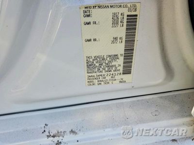 Zdjęcie 12 z 12 samochodu: 2018 NISSAN ALTIMA 2.5 S VIN:1N4AL3AP6JC224128 - miniatura