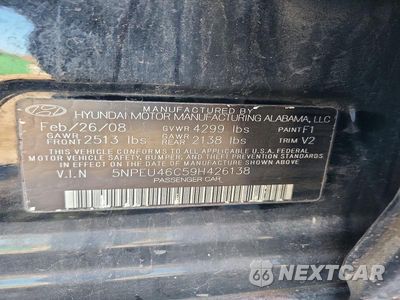 Zdjęcie 12 z 12 samochodu: 2009 HYUNDAI SONATA LIMITED VIN:5NPEU46C59H426138 - miniatura