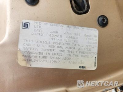 Zdjęcie 12 z 12 samochodu: 1994 CHEVROLET LUMINA VIN:2G1WL54T6R9110517 - miniatura