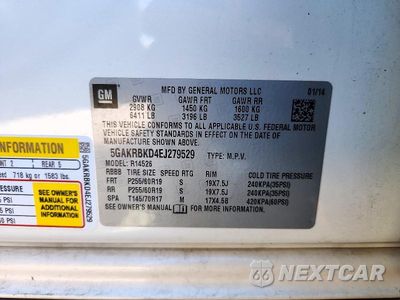 Zdjęcie 13 z 13 samochodu: 2014 BUICK ENCLAVE VIN:5GAKRBKD4EJ279529 - miniatura