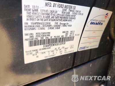 Zdjęcie 12 z 12 samochodu: 2012 FORD TAURUS SEL VIN:1FAHP2EW5CG133958 - miniatura