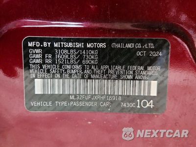 Zdjęcie 12 z 12 samochodu: 2024 MITSUBISHI MIRAGE G4 ES VIN:ML32FUFJXRHF16918 - miniatura