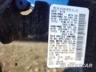 Zdjęcie 12 z 12 samochodu: 2016 NISSAN ROGUE SV VIN:JN8AT2MV5GW143096 - miniatura