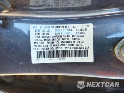 Zdjęcie 13 z 13 samochodu: 2013 HONDA ACCORD SPORT VIN:1HGCR2F54DA065937 - miniatura