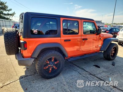 Trzecie zdjęcie samochodu z tyłu: 2018 JEEP WRANGLER UNLIMITED SPORT VIN:1C4HJXDG6JW187095 - miniatura