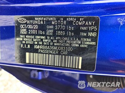 Zdjęcie 14 z 14 samochodu: 2021 HYUNDAI VENUE SE VIN:KMHRB8A36MU083100 - miniatura