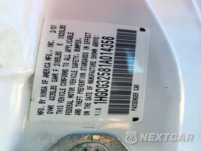 Zdjęcie 13 z 13 samochodu: 2001 HONDA ACCORD EX VIN:1HGCG32581A014356 - miniatura
