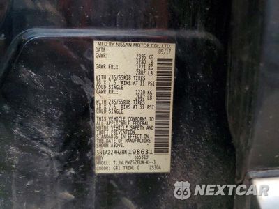 Zdjęcie 13 z 13 samochodu: 2017 NISSAN MURANO S VIN:5N1AZ2MH2HN198631 - miniatura