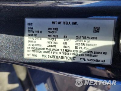Zdjęcie 12 z 12 samochodu: 2021 TESLA MODEL 3 VIN:5YJ3E1EA4MF069397 - miniatura