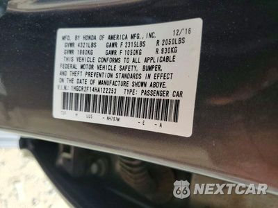 Zdjęcie 12 z 12 samochodu: 2017 HONDA ACCORD SPORT SPECIAL EDITION VIN:1HGCR2F14HA122253 - miniatura