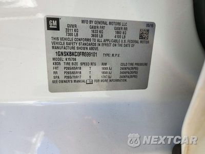 Zdjęcie 13 z 13 samochodu: 2015 CHEVROLET TAHOE K1500 LT VIN:1GNSKBKC0FR699101 - miniatura