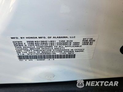Zdjęcie 13 z 13 samochodu: 2019 HONDA PILOT EX VIN:5FNYF6H36KB002195 - miniatura