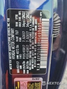 Zdjęcie 13 z 13 samochodu: 2017 HYUNDAI SANTA FE SPORT 2.4L VIN:5XYZU3LB8HG499405 - miniatura