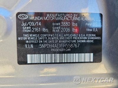 Zdjęcie 13 z 13 samochodu: 2015 HYUNDAI ELANTRA SE VIN:5NPDH4AEXFH558767 - miniatura