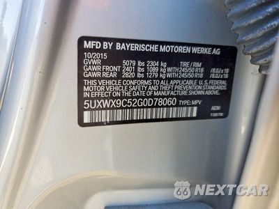 Zdjęcie 14 z 14 samochodu: 2016 BMW X3 XDRIVE28I VIN:5UXWX9C52G0D78060 - miniatura