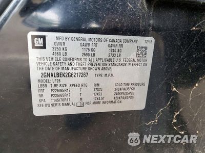 Zdjęcie 12 z 12 samochodu: 2016 CHEVROLET EQUINOX LS VIN:2GNALBEK2G6217267 - miniatura