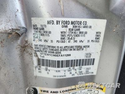 Zdjęcie 13 z 13 samochodu: 2014 FORD F150 SUPERCREW VIN:1FTEW1CM0EFA11299 - miniatura