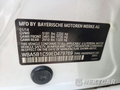 Zdjęcie 12 z 12 samochodu: 2014 BMW 535 I VIN:WBA5B1C59ED479769 - miniatura