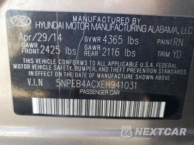 Zdjęcie 12 z 12 samochodu: 2014 HYUNDAI SONATA GLS VIN:5NPEB4ACXEH941031 - miniatura