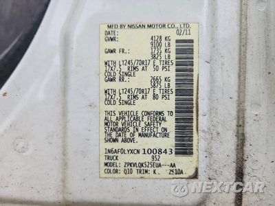 Zdjęcie 12 z 12 samochodu: 2012 NISSAN NV 2500 HD S VIN:1N6AF0LYXCN100843 - miniatura