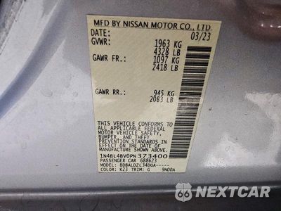 Zdjęcie 12 z 12 samochodu: 2023 NISSAN ALTIMA S VIN:1N4BL4BV0PN373400 - miniatura