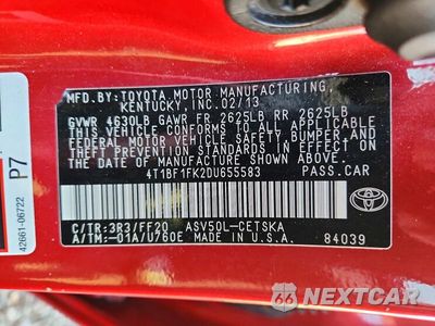 Zdjęcie 12 z 12 samochodu: 2013 TOYOTA CAMRY SE VIN:4T1BF1FK2DU655583 - miniatura