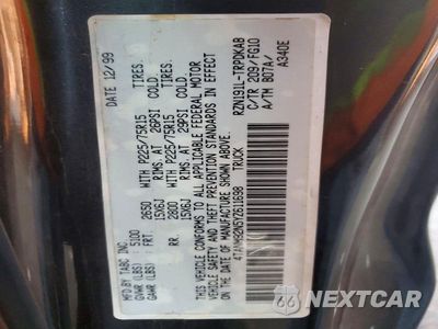 Zdjęcie 12 z 12 samochodu: 2000 TOYOTA TACOMA PRERUNNER VIN:4TANM92N5YZ611698 - miniatura