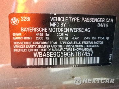 Zdjęcie 13 z 13 samochodu: 2016 BMW 328 I SULEV VIN:WBA8E9G59GNT87457 - miniatura