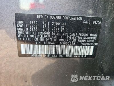 Zdjęcie 12 z 12 samochodu: 2021 SUBARU LEGACY PREMIUM VIN:4S3BWAF66M3002929 - miniatura
