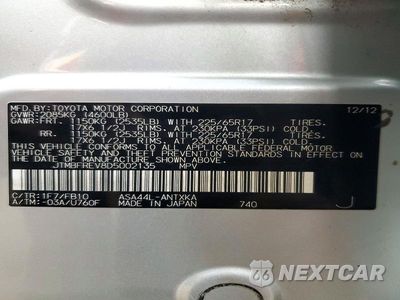 Zdjęcie 13 z 13 samochodu: 2013 TOYOTA RAV4 LE VIN:JTMBFREV8D5002135 - miniatura