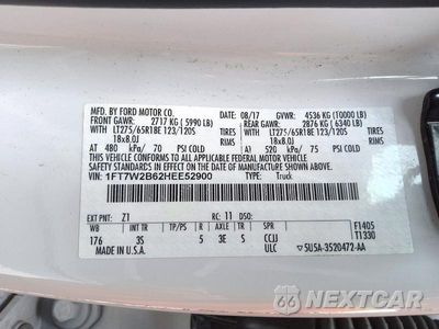 Zdjęcie 12 z 13 samochodu: 2017 FORD F250 SUPER DUTY VIN:1FT7W2B62HEE52900 - miniatura