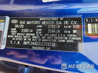 Zdjęcie 12 z 12 samochodu: 2020 KIA FORTE LXS VIN:3KPF24AD2LE259338 - miniatura
