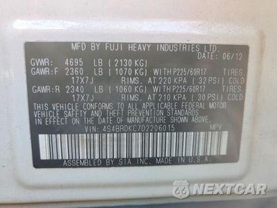Zdjęcie 13 z 13 samochodu: 2013 SUBARU OUTBACK 3.6R LIMITED VIN:4S4BRDKC7D2206015 - miniatura