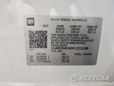 Zdjęcie 13 z 13 samochodu: 2023 CHEVROLET TRAVERSE LT VIN:1GNERHKW0PJ215188 - miniatura