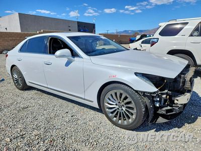 Czwarte zdjęcie samochodu z boku: 2018 GENESIS G90 PREMIUM VIN:KMHG34JA7JU047567 - miniatura