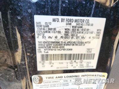 Zdjęcie 12 z 12 samochodu: 2012 FORD F150 SUPERCREW VIN:1FTFW1ET4CFB13369 - miniatura