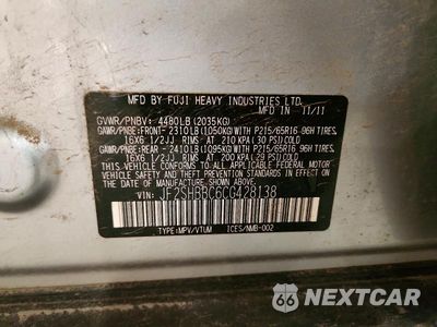 Zdjęcie 13 z 13 samochodu: 2012 SUBARU FORESTER 2.5X VIN:JF2SHBBC6CG428138 - miniatura