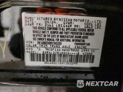 Zdjęcie 12 z 12 samochodu: 2024 NISSAN SENTRA SV VIN:3N1AB8CV8RY345299 - miniatura