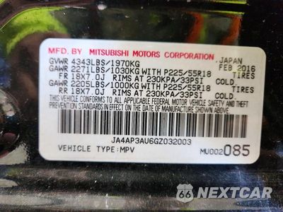 Zdjęcie 12 z 12 samochodu: 2016 MITSUBISHI OUTLANDER SPORT ES VIN:JA4AP3AU6GZ032003 - miniatura