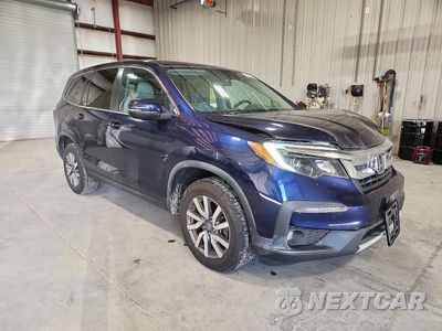 Czwarte zdjęcie samochodu z boku: 2021 HONDA PILOT EX VIN:5FNYF6H34MB011240 - miniatura