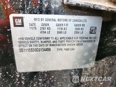 Zdjęcie 13 z 13 samochodu: 2016 CHEVROLET IMPALA LT VIN:2G1115S30G9134456 - miniatura