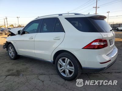 Drugie zdjęcie samochodu z przodu: 2012 MERCEDES-BENZ ML 350 4MATIC VIN:4JGDA5HB9CA022963 - miniatura