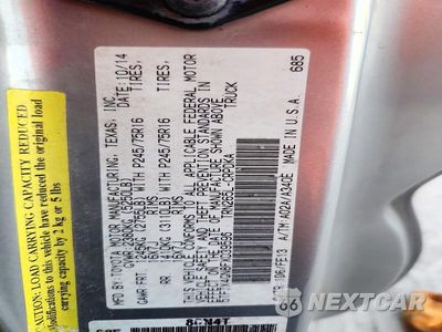 Zdjęcie 12 z 12 samochodu: 2015 TOYOTA TACOMA PRERUNNER ACCESS CAB VIN:5TFTX4GN8FX039596 - miniatura