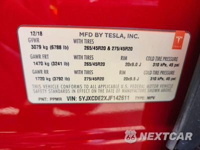 Zdjęcie 12 z 12 samochodu: 2018 TESLA MODEL X VIN:5YJXCDE2XJF142611 - miniatura